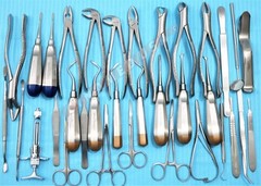 GERMAN 74 PC ORAL DENTAL SURGERY EXTRACTING ELEVATORS FORCEPS INSTRUMENT KIT SET