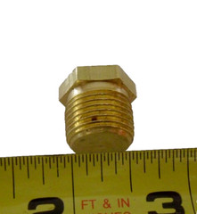 Brass Plug 3/8 NPT Male, Hex Head Solid Brass Made In USA