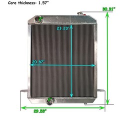 Polished Aluminum Radiator For John Deere 300D 310C 310D 315D Backhoe AT167021