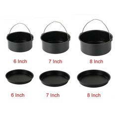 2pcs/set Universal Air Fryer Accessory set Steel 8 inch, as picture show