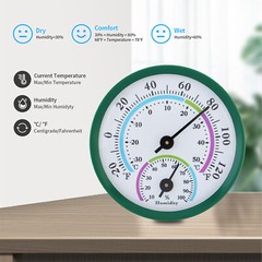 Thermometer Mount Wall Garden Greenhouse Home Indoor&Outdoor Humidity Meter US