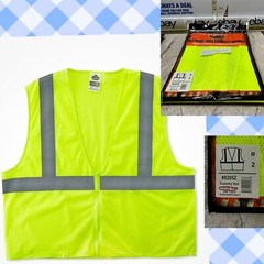 Ergodyne GloWear 8205Z High Visibility Sleeveless Safety Vest Size LIME XXL 3XL