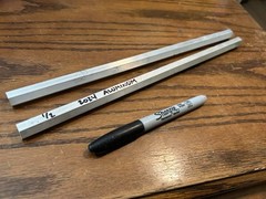 1/2″ x 12″ long, 2024 Aluminum Hex Bar, Lot of 2