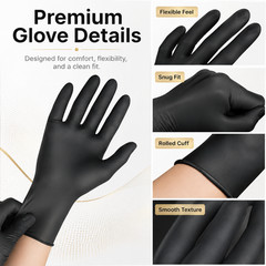 100-1000Count Disposable Nitrile Gloves 4.5Mil Powder Free Latex Free Exam Glove