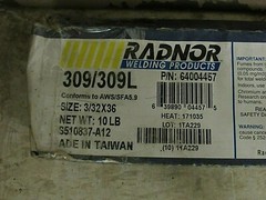 NEW 124PCS 8.12LBS RADNOR WELDING ROD ER309/309L AWS/SFA 5.9 3/32″ X 36″