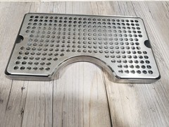 12″ x 7″ Kegerator Tower Cutout Drip Tray Stainless Steel Removable Grate