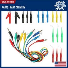22Pcs Automotive Back Probe Kit Multimeter Test Leads Alligator Clips Wire Tool#