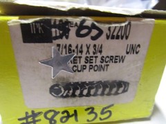 7/16″-14 x 3/4″ Hex Cup Pt Black Oxide Alloy Steel Socket Set Screw QTY 65