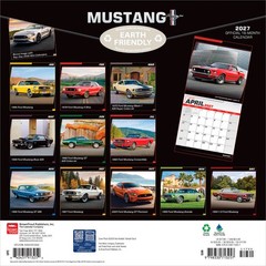 Ford Mustang OFFICIAL | 2027 12×24″ (Hanging) Wall Calendar | Foil Stamped Cover