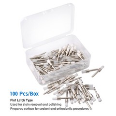400 Disposable Dental Prophy Polishing Brush Latch Flat Type White