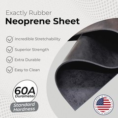 Neoprene Rubber Sheet 50A – 1/16 x 9 x 12 in Gasket Material Made in USA