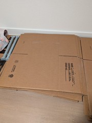 Used Moving Cardboard Boxes – 35 Small, 11 Medium, 7 Large, 2 Wardrobe with bars