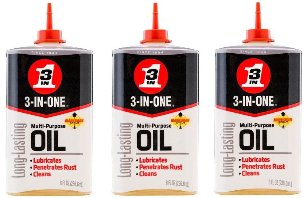 3-IN-ONE 3-IN-1 10138 8 oz Multi Purpose Lubricating Oil – Pack of 3