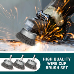 20 Pcs Wire Cup Brush for Drill Abrasive 2″ Wire Wheel Brush 1/4 Inch Hex Shank,