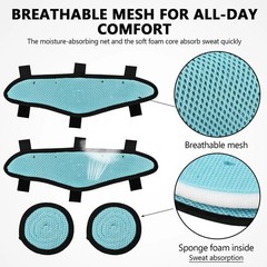 Hard Hat Top Pads and Sweatbands for Safety Helmet, Washable Hard Hat Cooling Li