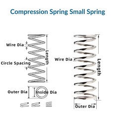Compression Spring 0.2mm-0.4mm Wire Dia 304 Stainles Steel Pressure Small Spring