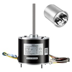 VEVOR Condenser Fan Motor with Capacitor 1/3HP 1075RPM 208-230V CW/CCW Rotation