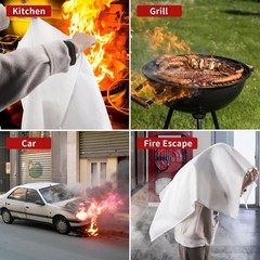Emergency Fire Blanket Fire Suppression Blanket for Home and Kitchen Fiberglass