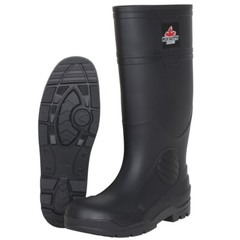 Rubber Fishing Hunting Boots Black Waterproof PVC Mens Work Mud Dirt w/Steel Toe