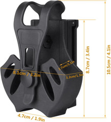 Handcuff Case ASP Duty Belt Clip MOLLE Compatible Double Holder Polymer Holster