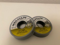 Hercules Mega Tape PTFE – 1/2″ X 1000″ Gas / Water Lines 3.5 Mil Thick 2/PACK