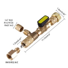 2 X HVAC Tool AC Schrader Valve Core Remover Dual Size 1/4 & 5/16 Port Installer