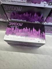 Adenna SHD938 Shadow Nitrile Powder Free Exam Gloves, X-Large, Black, Case/10