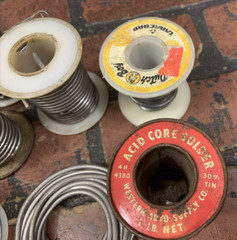 VINTAGE Solder Spools Tin Lead Mixed Lot over 4 pounds