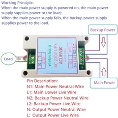 30A AC 110V 220V UPS module 50 60HZ backup power board power outage switc