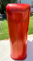 Vtg USMC Military 5 Gallon Metal Gas Can Red Jerry Can w/Flexible Cap Spout (B)