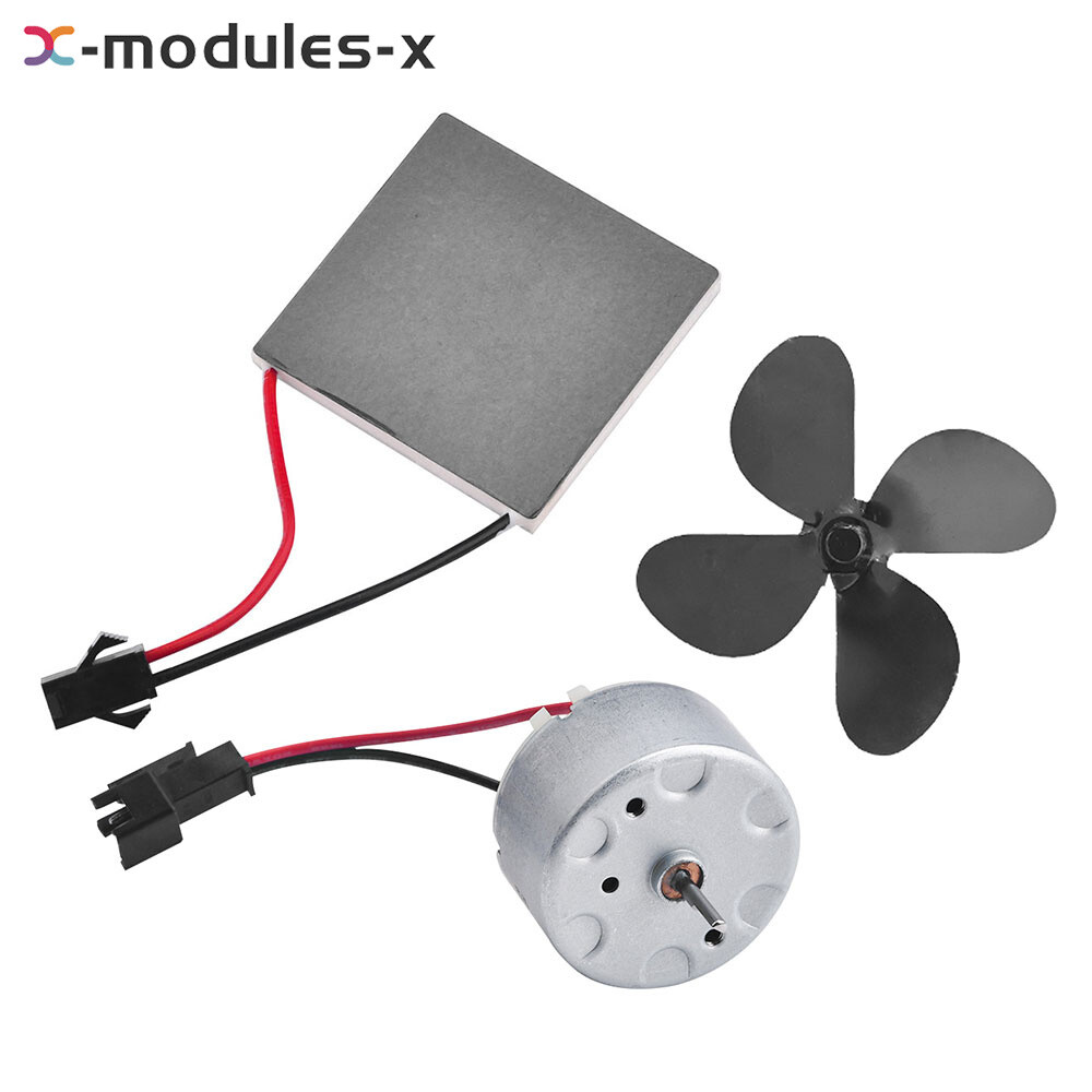 Thermoelectric Power Generator Peltier Module 4x4cm Stove Fan Repair Part Kit