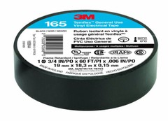 100 ROLLS – 3M ELECTRICAL TAPE UL, BLACK 3/4’’ x 60 FT GENUINE TEMELEX 165
