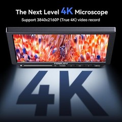 TOMLOV Autofocus 4K Digital Microscope, 8″ TM4K-AF Flex Arm HDMI Micro Soldering