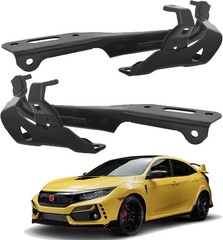 2PCS Hood Hinge Set Black Steel Replacement for 2016-2021 Civic 60120TBAA00ZZ 60