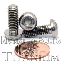 M6 x 1.00 Titanium Button Head Socket Cap Screws – Grade 5 Ti6Al4V, Metric, ISO