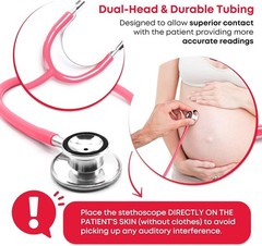 Chic Pink Dual Head Stethoscope by Everdixie – Ideal for Medical Use & Play