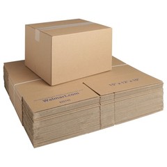 30-Count Recycled Corrugated Cardboard Shipping Boxes 15x12x10 Inches