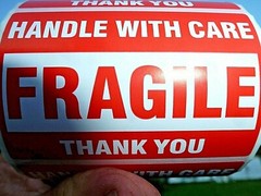 FRAGILE Handle With Care Stickers 2″ x 3″ Pack of 30 (THIRTY) Self Stick Labels