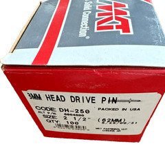 MKT Fastening Uniset 62 MM DH-250 8 MM Head Drive Pin 2.5″ Long Quantity 100 New
