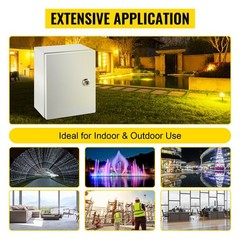 Steel Electrical Enclosure 10″x8″x6″, IP66 & NEMA 4X Rated, Galv Backplate