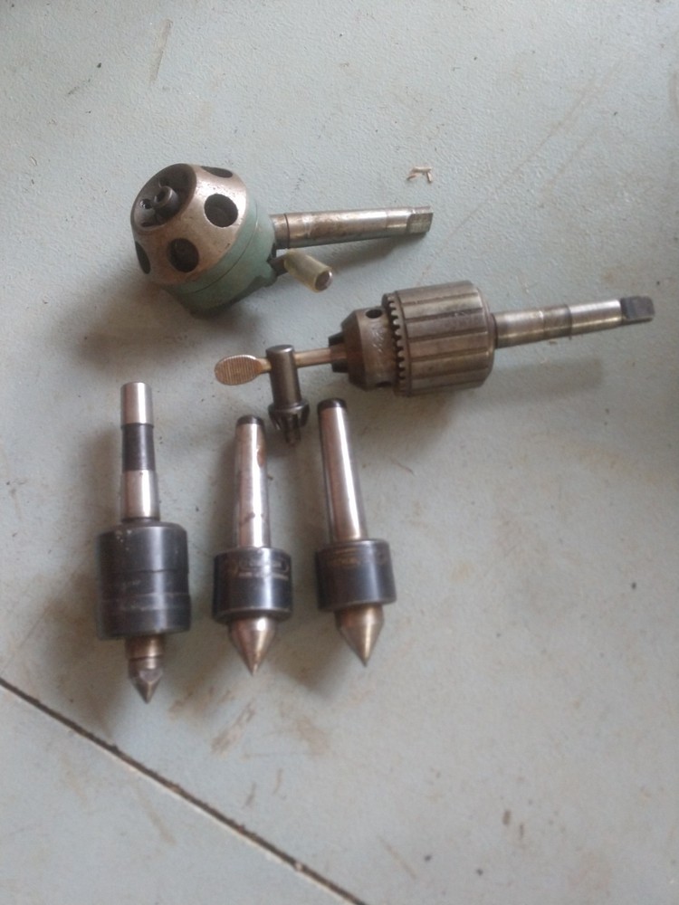 Lot of Live centers Jacobs Chuck turret tailstock MT2 Lathe South bend Atlas