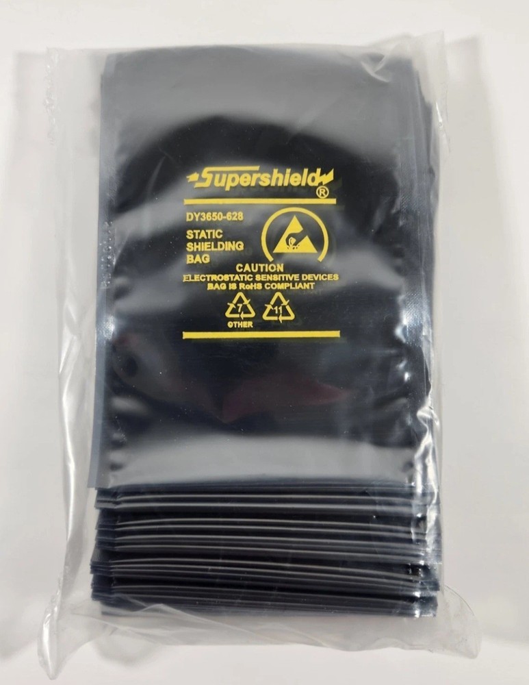 LOT OF 4,000 3×5″ OPEN-TOP DOU YEE ESD STATIC SHIELD BAGS DY3650-628 SUPERSHIELD