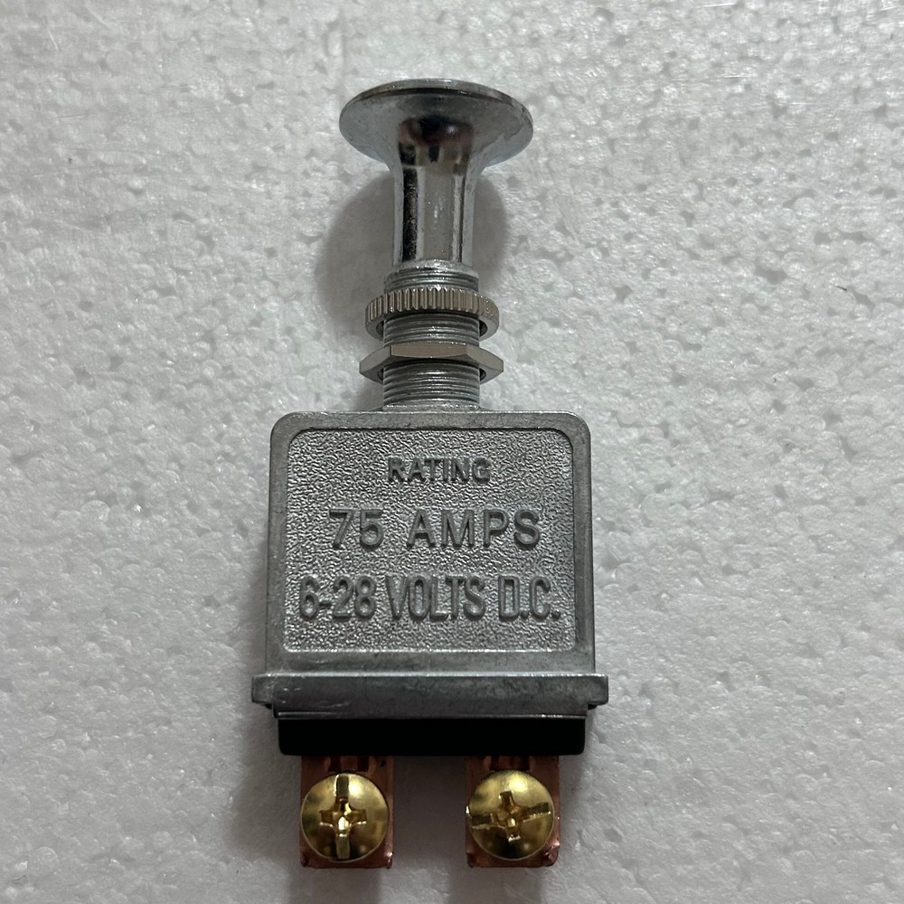 Heavy Duty 75 Amp Push/Pull Switch 6-28V DC 12 Volt 75A SPST, 2 Position On-Off
