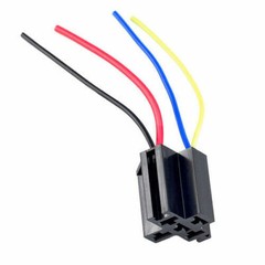 5 Pack 12V 30/40 Amp 4-Pin SPST Automotive Relay with Wires & Harness Socket Set