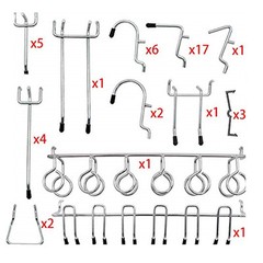 81pcs Pegboard Hangers Set Kit For Work Shop Storage Display Organization Garage