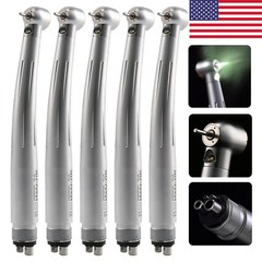 1-10 SELF-POWER E-Type Dental High Speed LED Handpiece Standard Head Push 2/4H