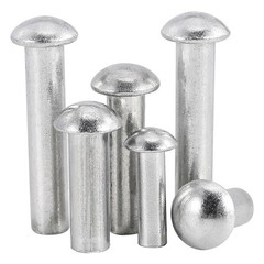 Solid Aluminium Dome Head Round Rivets DIN 660 2mm 2.5mm 3mm 4mm 5mm 6mm 8mm