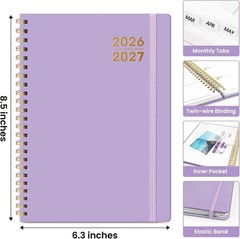 Monthly & Weekly Planner 2026-2027, A5 Size for Easy Organization & Goal Setting
