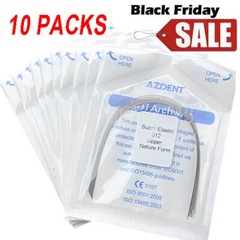 10X AZDENT Dental Orthodontic Super Elastic Niti Arch Wires Round Natural Form