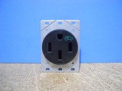 Leviton 50 Amp EV Charging Outlet Single Receptacle 125-Volt/250-Volt